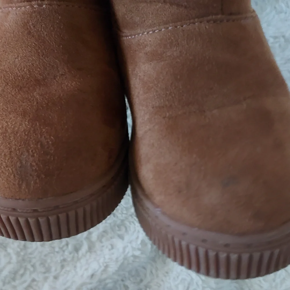 Cat & Jack Brown Suede Sherpa Kids' Ankle Boots Toddler 6 Winter Cool Weather